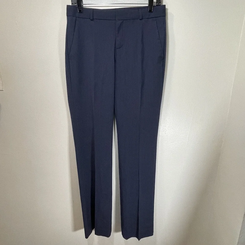 Banana Republic Logan Navy Dress Pants Men's 4L Flat Front Career Trousers